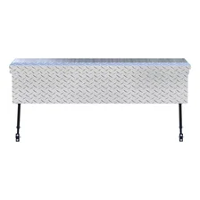 Bright Aluminum 48" Truck Side Tool Box with Low Profile, Space-Saving Legs image 5