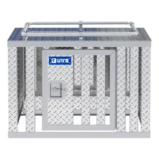 Bright Aluminum 36" x 36" Single-Door Dog Box image 2