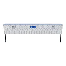 Bright Aluminum 72" Truck Side Tool Box with Space-Saving Legs image 2
