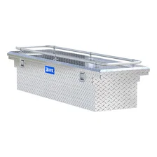 Bright Aluminum 69" Crossover Truck Tool Box with Low Profile & Rail image 4