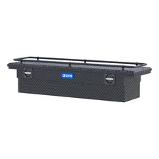 Matte Black Aluminum 69" Secure Lock Crossover Truck Tool Box, Low Profile, Rail image 2