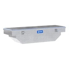 Bright Aluminum 63" Angled Crossover Truck Tool Box (Heavy Packaging) image 1