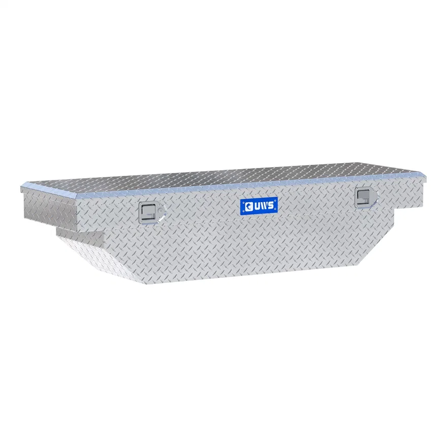 Bright Aluminum 63" Angled Crossover Truck Tool Box (Heavy Packaging)