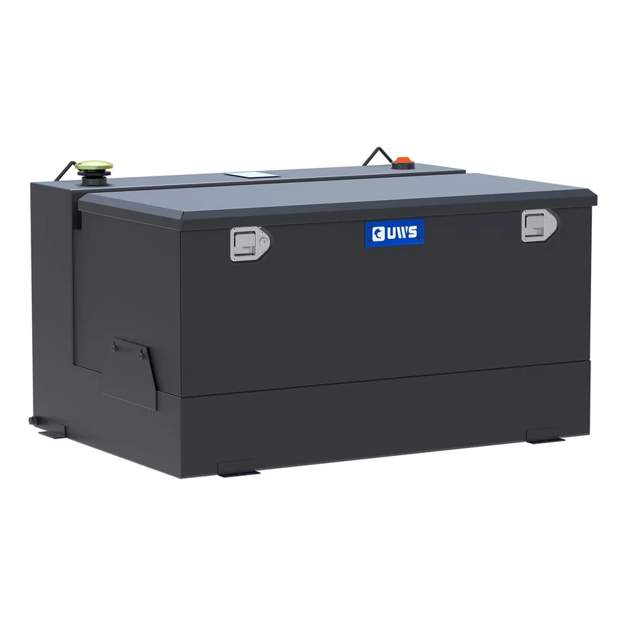 Matte Black 85-Gallon Steel-Aluminum Combo Transfer Tank