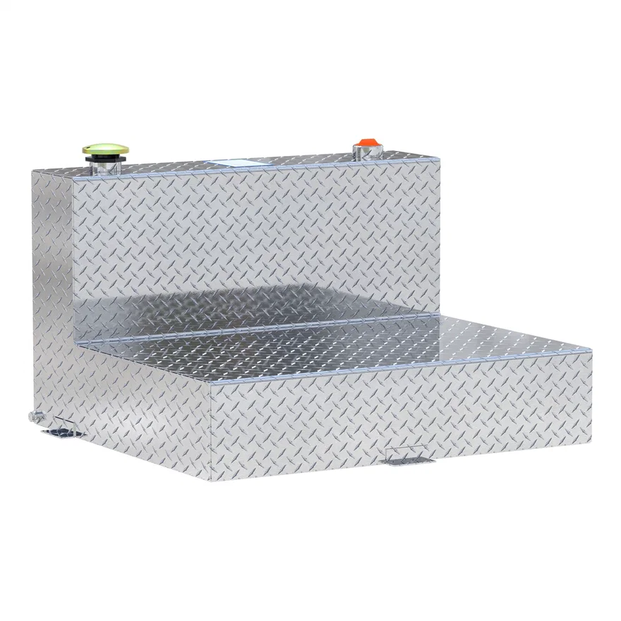 50-Gallon L-Shape Bright Aluminum Transfer Tank