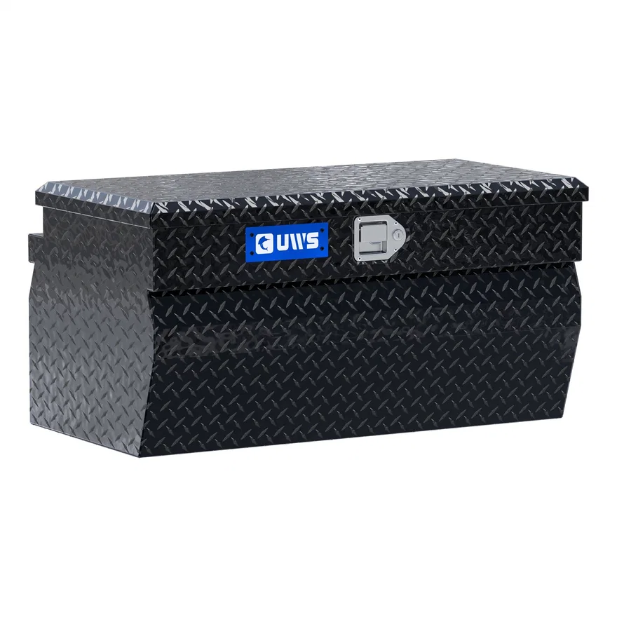 Gloss Black Aluminum 36" Wedge Utility Chest Box (Heavy Packaging)
