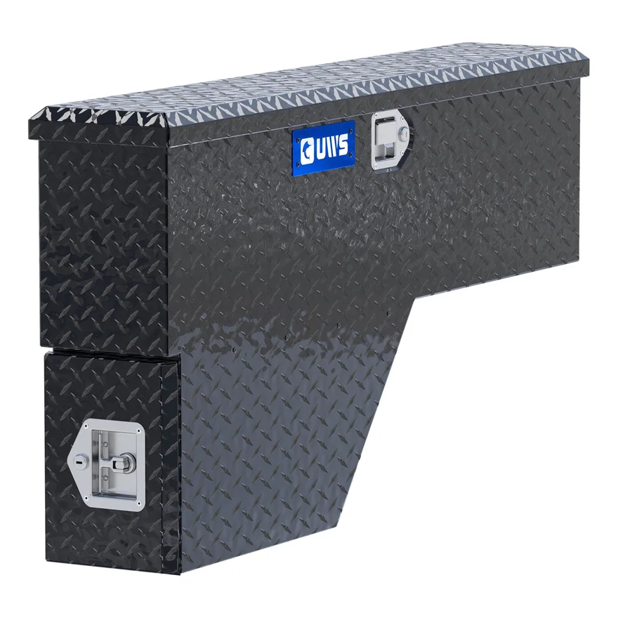 Gloss Black Aluminum 48" Passenger-Side Wheel Well Tool Box (Heavy Packaging)