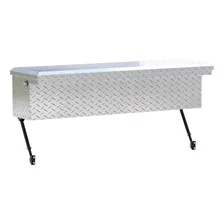 Bright Aluminum 48" Truck Side Tool Box with Low Profile, Space-Saving Legs image 4