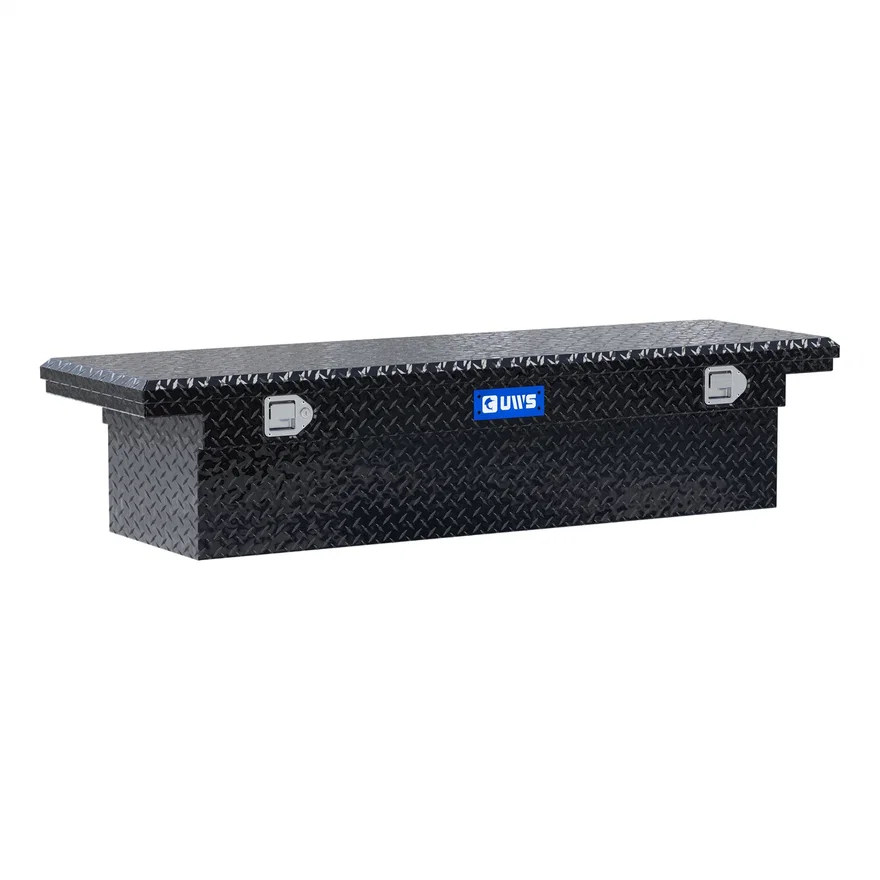 Gloss Black Aluminum 66" Truck Tool Box with Low Profile (Heavy Packaging)