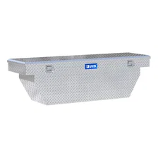 Bright Aluminum 69" Deep Angled Crossover Truck Tool Box image 1