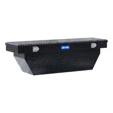 Gloss Black Aluminum 69" Deep Angled Crossover Truck Tool Box image 1