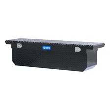 Gloss Black Aluminum 72" Deep Angled Crossover Truck Tool Box with Low Profile image 3