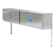 Bright Aluminum 96" Double-Door Topside Truck Tool Box image 1
