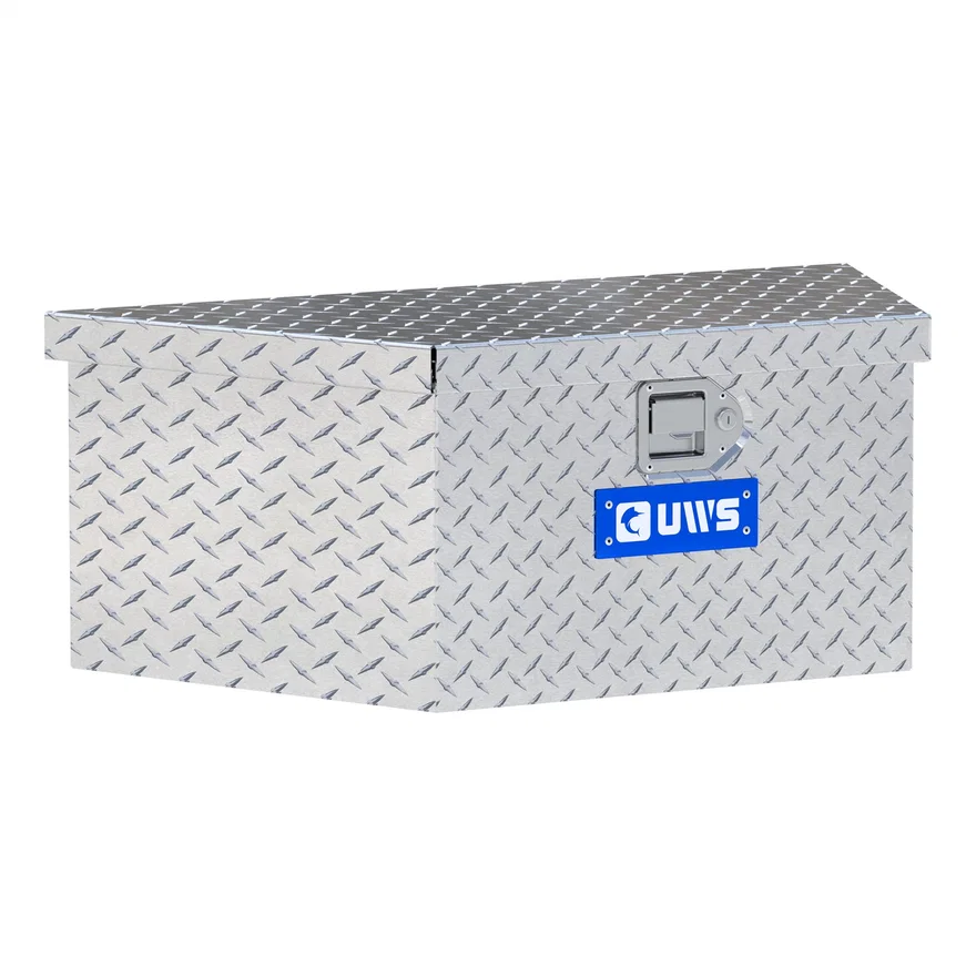 Bright Aluminum 34" Trailer Tongue Box with Low Profile (LTL Shipping Only)