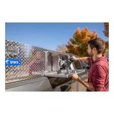 Bright Aluminum 72" Double-Door Topside Truck Tool Box (Heavy Packaging) image 9