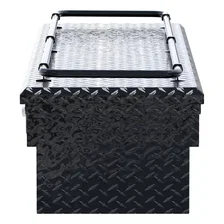 Gloss Black Aluminum 72" Secure Lock Crossover Truck Tool Box, Low Profile, Rail image 5