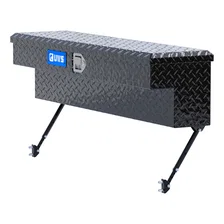 Gloss Black Aluminum 48" Truck Side Tool Box with Space-Saving Legs image 1