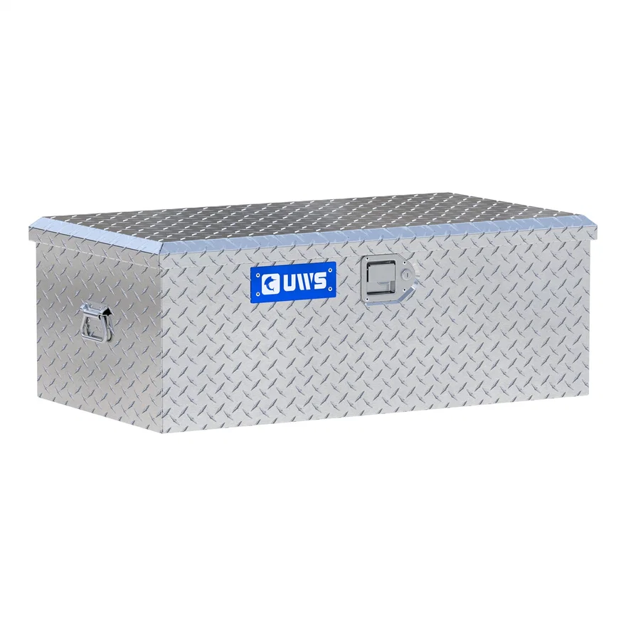 Bright Aluminum 36" Foot Locker (Heavy Packaging)