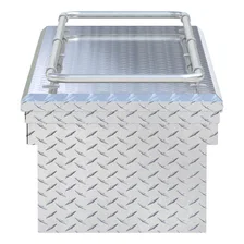 Bright Aluminum 69" Crossover Truck Tool Box with Low Profile & Rail image 5
