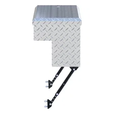 Bright Aluminum 36" Truck Side Tool Box with Space-Saving Legs image 5