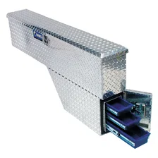 Bright Aluminum 48" Passenger-Side Wheel Well Tool Box (Heavy Packaging) image 6