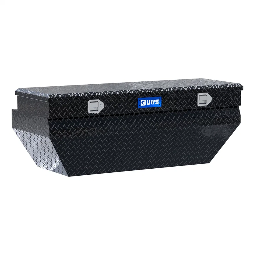 Gloss Black Aluminum 55" Wedged Angled Utility Chest Box (LTL Shipping Only)