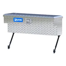 Bright Aluminum 36" Truck Side Tool Box with Space-Saving Legs image 3