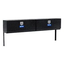 Gloss Black Aluminum 90" Double-Door Topside Truck Tool Box image 4