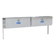 Bright Aluminum 96" Double-Door Topside Truck Tool Box image 4