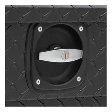 Matte Black Aluminum 69" Deep Angled Secure Lock Truck Tool Box with Low Profile image 6