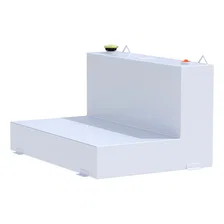 White 85-Gallon L-Shape Steel Transfer Tank image 4