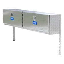 Bright Aluminum 90" Double-Door Topside Truck Tool Box image 1