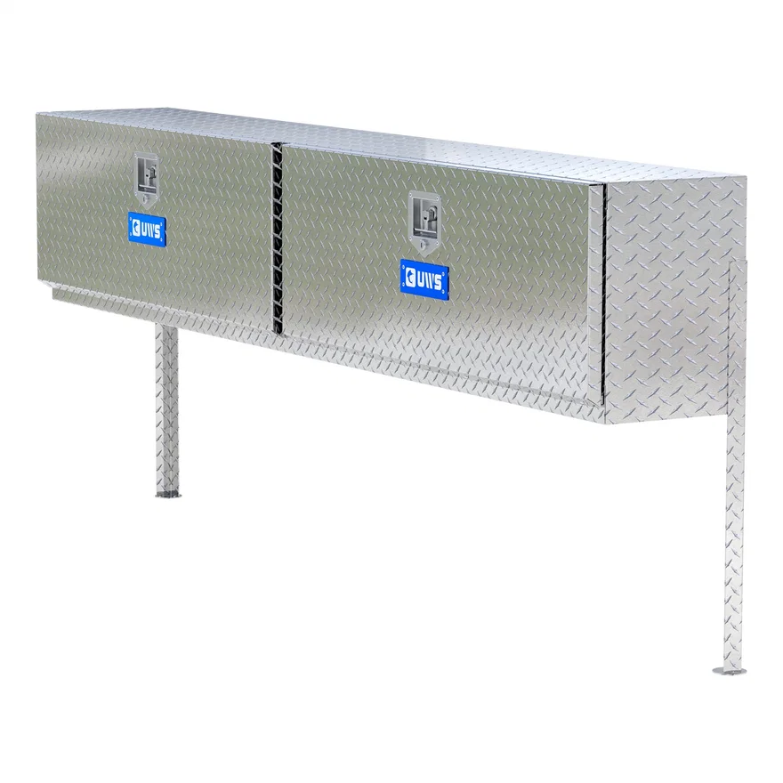Bright Aluminum 90" Double-Door Topside Truck Tool Box