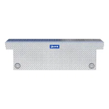 Bright Aluminum 69in. Deep Push Button Crossover Truck Tool Box image 2