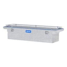 Bright Aluminum 69" Crossover Truck Tool Box with Low Profile & Rail image 3