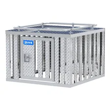 Bright Aluminum 36" x 36" Single-Door Dog Box image 3