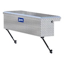 Bright Aluminum 48" Truck Side Tool Box with Low Profile, Space-Saving Legs image 1