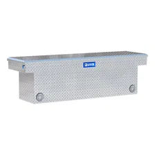 Bright Aluminum 69in. Deep Push Button Crossover Truck Tool Box image 1
