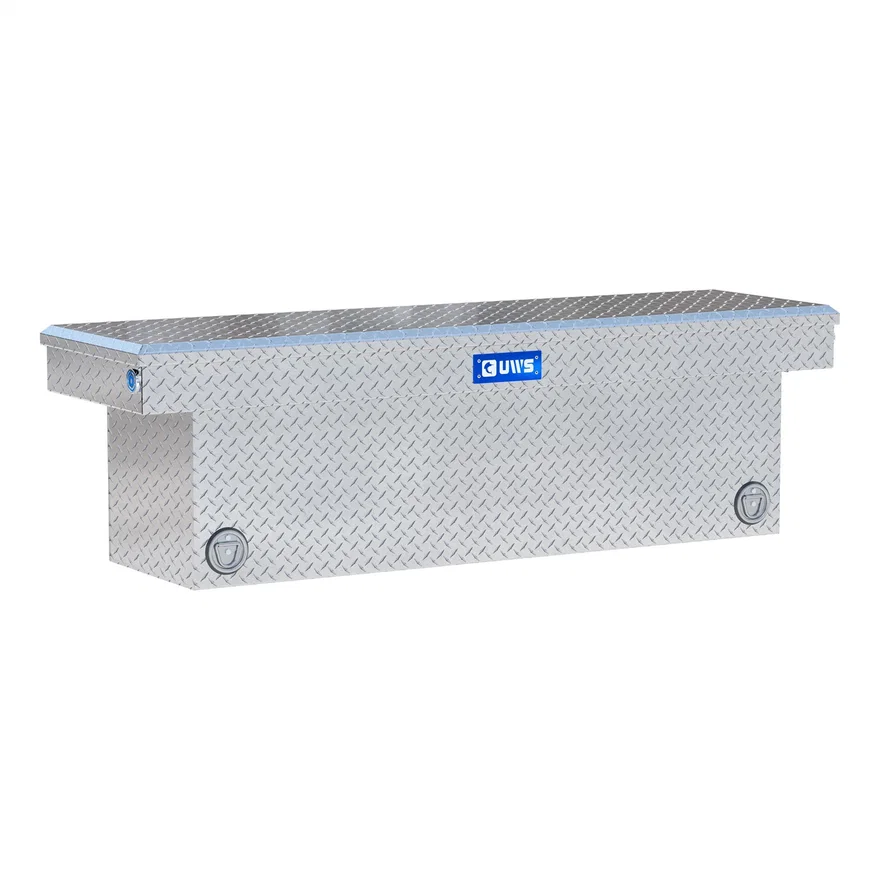 Bright Aluminum 69in. Deep Push Button Crossover Truck Tool Box