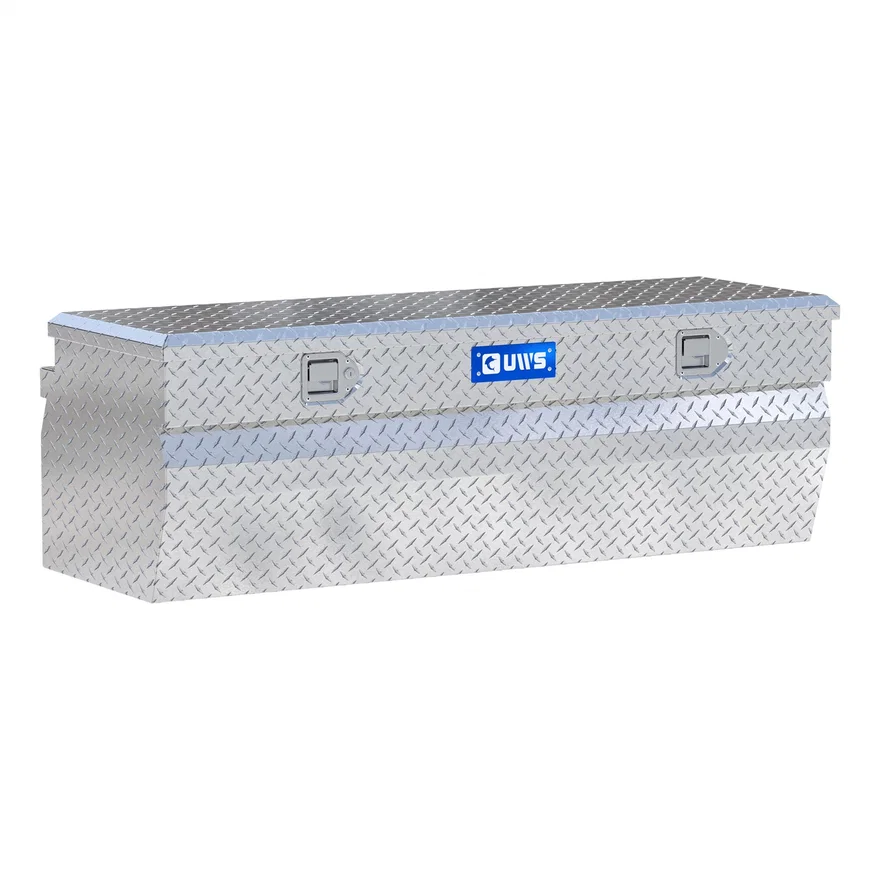 Bright Aluminum 55" Wedge Utility Chest Box (Heavy Packaging)