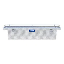 Bright Aluminum 69" Crossover Truck Tool Box with Low Profile & Rail image 2