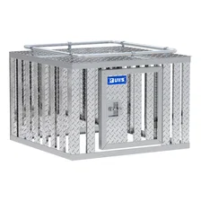 Bright Aluminum 36" x 36" Single-Door Dog Box image 1