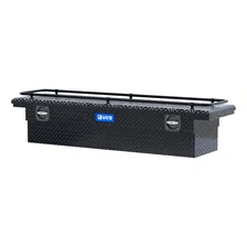 Gloss Black Aluminum 72" Secure Lock Crossover Truck Tool Box, Low Profile, Rail image 3