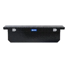 Gloss Black Aluminum 72" Deep Angled Crossover Truck Tool Box with Low Profile image 2