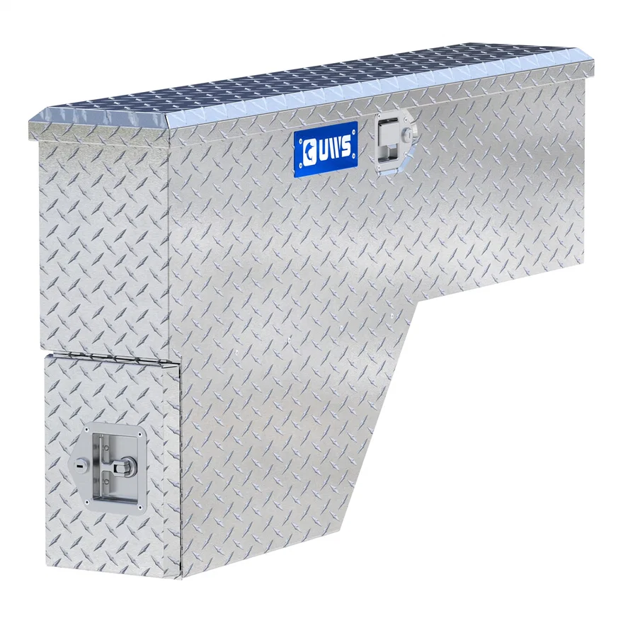 Bright Aluminum 48" Passenger-Side Wheel Well Tool Box (Heavy Packaging)