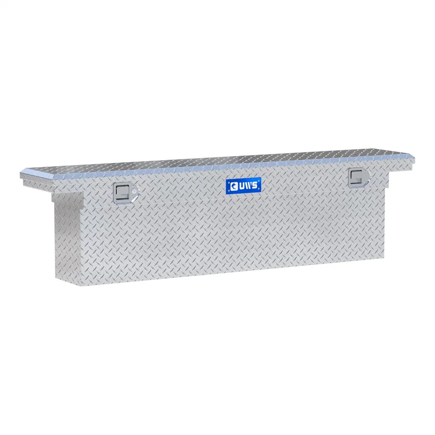 Bright Aluminum 69" Deep Slim Truck Tool Box, Low Profile (LTL Shipping Only)