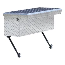 Bright Aluminum 36" Truck Side Tool Box with Low Profile, Space-Saving Legs image 3