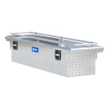 Bright Aluminum 72" Secure Lock Crossover Truck Tool Box with Low Profile & Rail image 4