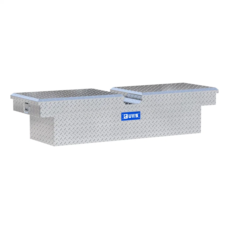 Bright Aluminum 63" Gull Wing Crossover Truck Tool Box (Heavy Packaging)