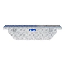 Bright Aluminum 63" Angled Truck Tool Box with Low Profile (LTL Shipping Only) image 2